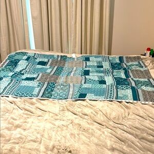 Patchwork Blue and Gray vest